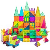Set de constructie magnetic, MAGNETIC TILES CASTLE, 120 piese