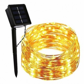 Sir iluminat cu incarcare solara, IP44 alb cald