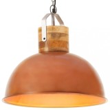 Cumpara ieftin Lampă suspendată industrială, arămiu, 42 cm, mango, E27, rotund