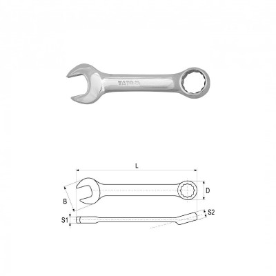 YATO Cheie combinata scurta 18 mm foto