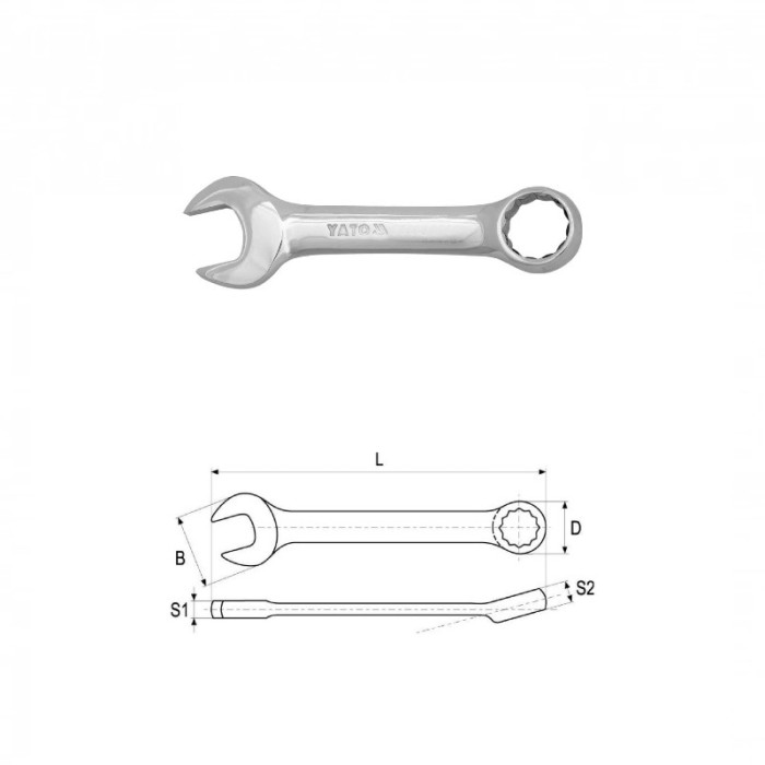 YATO Cheie combinata scurta 15 mm