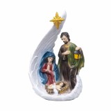 Statueta decorativa din rasina cu Famila Sfanta, inaltime 25cm / ZTS 8048