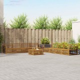 vidaXL Set de canapele de exterior 9 pcs natural 3373229