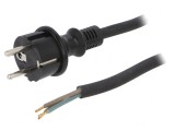 Cablu SCHUKO 3x1,5mm2 CEE 7/7 Cu Mufă Guma