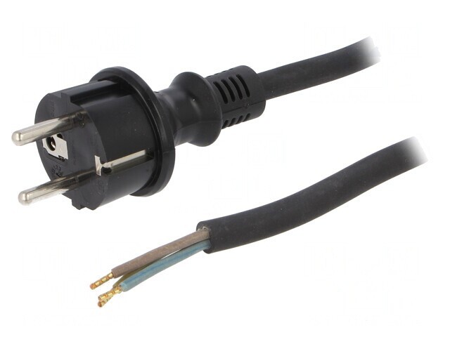 Cablu SCHUKO 3x1,5mm2 CEE 7/7 Cu Mufă Guma
