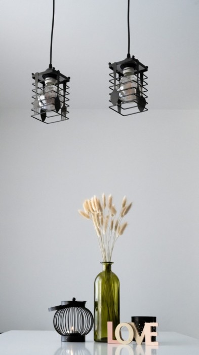 Lustra Deco Republic &bdquo;Culinary Beam&rdquo; E27, 2x60W, metal, black