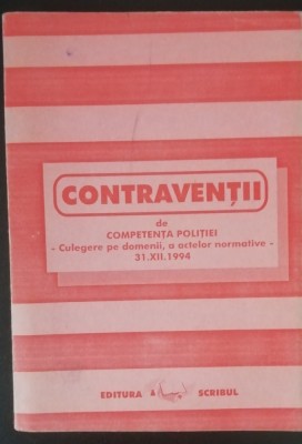 myh 37s - CCONTRAVENTII DE COMPETENTA POLITIEI - 1994 foto