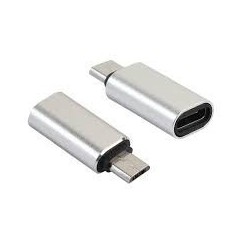Adaptor type c (mama) to micro usb (tata) cu agatatoare breloc inclusa, argintiu