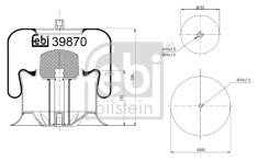 FEBI BILSTEIN 39870 Burduf, suspensie pneumatica