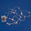 Instalație Lumini Crăciun LED, 20 Becur Warm White, 2.2m, Transparent, Funcționare pe Baterii, Interior, Oem