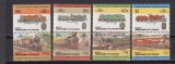 BEQUIA GRENADINES OF ST. VINCENT LOCOMOTIVE MI 62-69 MNH, Nestampilat