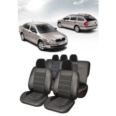 Set huse scaune piele Alcantara SKODA OCTAVIA II 2004-2010