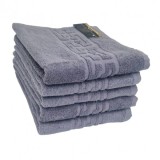 Set 3x Prosop de baie 70x130cm Model Asia Greek 480gr/mp 42584ET Gri JGR Bumbac