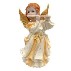 Ingeras decorativ cu instrument muzical, 18 cm, 269C1X-1