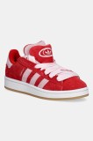 adidas Originals sneakers din piele &icirc;ntoarsă Campus 00S Double culoarea roșu, JQ5743