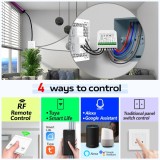 Cumpara ieftin Modul Smart Wireless Wi-Fi + RF pentru Rulouri, Jaluzele si Draperii, Tedeligo, Alexa/Google, 110-240V, Alb