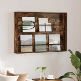 vidaXL Raft pentru reviste cu raft Stejar fumuriu 100 x 12 x 70 cm 890856