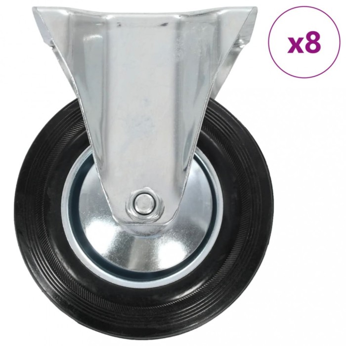 Gossi roti fixe, 8 buc., 160 mm