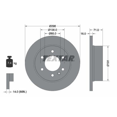 Textar Disc frana PRO