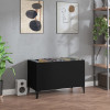 Dulap pentru discuri, negru, 74,5x38x48 cm, lemn prelucrat GartenMobel Dekor, vidaXL