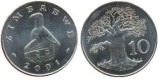 Zimbabwe 2001 - 10 cents UNC