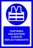 placuta pentru purtarea obligatorie a vestei reflectorizante
