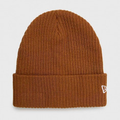 New Era căciulă Cuff Beanie culoarea maro, 60364347