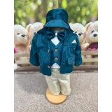 Cumpara ieftin Costum botez 5piese catifea, bleumarin - DPH347