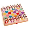 Set Joc Sah Dame Table 3 in 1 Lemn Svoora +6 ani, Joc de Societate Educativ pentru Familie, Baieti si Fete