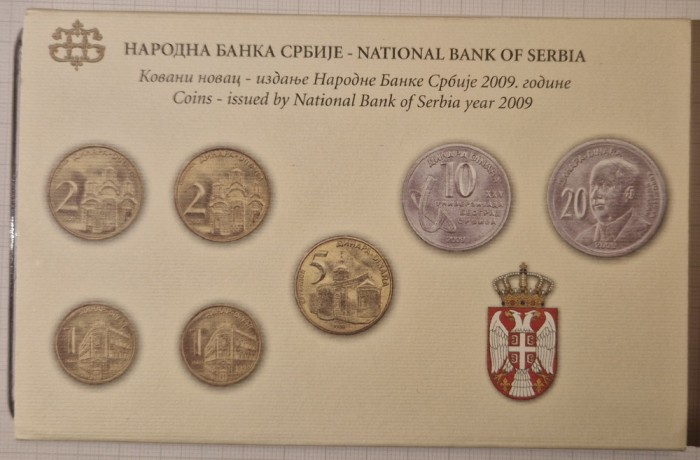 Set Monede Serbia, 7 monede, 2009