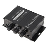 ePathChina Amplificator de putere audio Karaoke Home Theater Amplificator 2 canale Clasă D Intrare USB/SD AUX, cablu de alimentare inclus