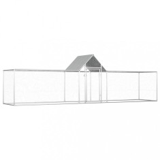 vidaXL Coteț pentru păsări, 5 x 1 x 1,5 m, oțel galvanizat