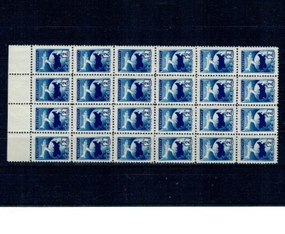 URSS 1955 - Posta Aeriana, avion, Mi.No.1762C bloc de 24 marci neuzate foto