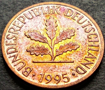 Moneda 1 PFENNIG - GERMANIA, anul 1995 * cod 2162 - litera G foto