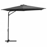 Umbrelă soare de exterior, st&acirc;lp din oțel, antracit, 300x250 cm, vidaXL