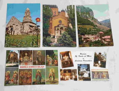 Religie - Biserica - Manastire carte Postala veche - Lot x 5 vederi din Romania foto