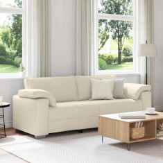 vidaXL Canapea cu pernă cu pernă Bej 219 x 77 x 82 cm in