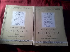 6. Ion Neculce - CRONICA- vol.1 si 2 Ed.Scrisul Romanesc Craiova 532 PAG +3 HARTI + ilustratii