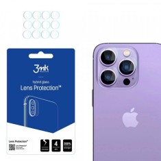 Folie de protectie Camera Spate 3MK Protection pentru Apple iPhone 14 Pro Max / 14 Pro, Sticla Flexibila, Set 4 bucati, Transparenta foto