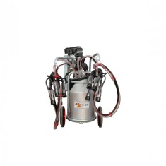 EMT. Aparat de muls vaci cu motor termic si electric Melasty, cu 2 posturi, 1 bidon de aluminiu de 40 litri
