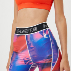 P.E Nation pantaloni scurți de antrenament Rewind femei, culoarea violet, modelator, high waist