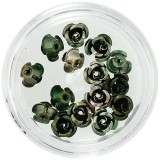 Decorațiuni ceramice pentru unghii - negru-verde, INGINAILS