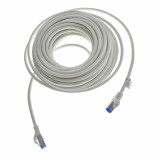 Cumpara ieftin Cablu ecranat S FTP, Lanberg 42728, cat.6A, mufat 2xRJ45, lungime 15 m, AWG 26, 500 MHz, LSZH, de legatura retea, ethernet, alb