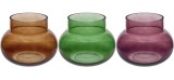 Cumpara ieftin Set 3 vaze flori sticla multicolora 21 x 20 cm