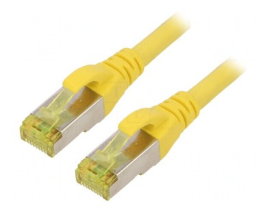 Patch Cord Ethernet CAT6a S/FTP LSZH Galben 0.5m foto