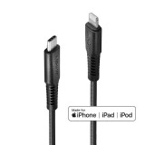 Cablu USB type C la Lightning T-T 0.5m rezistent, Lindy L31285