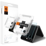 Set 2 folii sticla Spigen Glass tR EZ Fit HD, compatibil cu Samsung Galaxy Z Flip 7, Transparent