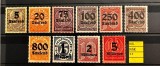 Set Germania &ndash; Dienstmarke Hyperinflation 1923, valori 5.000&ndash;5.000.000 Mk, MNH-A1000