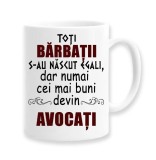 Cana alba personalizata &quot;Toti barbatii s-au nascut egali, INOVATIX&reg;. 330ml, Oem