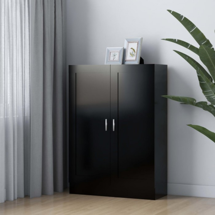 vidaXL Bibliotecă, negru, 82,5 x 30,5 x 115 cm, PAL